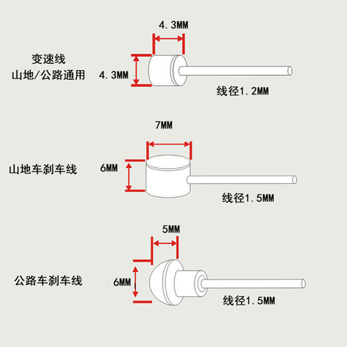 山地公路折叠自行车不锈钢变速器线刹车线内线芯钢丝绳闸线配件