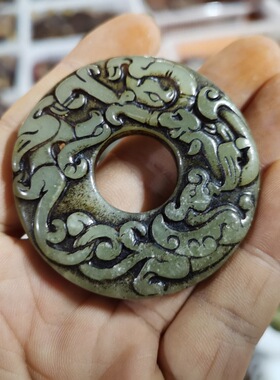 玉石原石仿古玉老玉天然岫玉雕LJ
