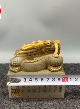 古玩仿寿山石雕荔枝冻印章带印文