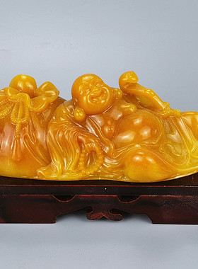 风水玄关摆件弥勒佛寿山石雕