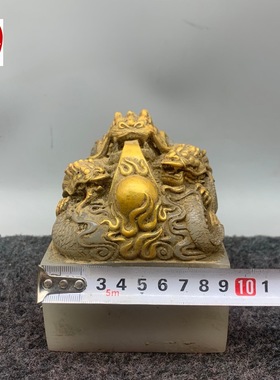 古玩仿寿山石雕荔枝冻印章带印文