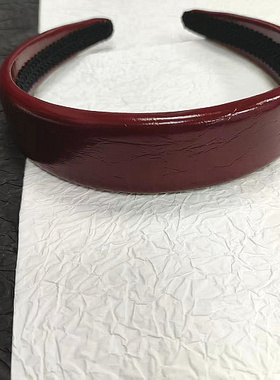 出口原单    亮漆皮PU加棉3公分头箍欧美高颅顶精致发卡