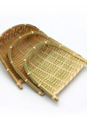 簸箕老式农村手工竹编果