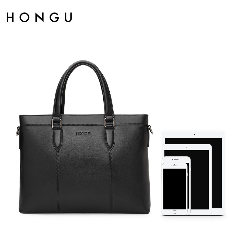 hongu /红谷男手提包商务潮公文包 红谷男包男士包袋