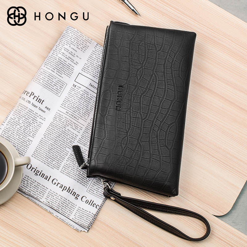 红谷男真皮大容量简约休闲手拿包 红谷男包男士包袋