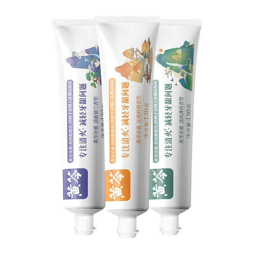 黄芩 Чистый десневой защитный гингива без фторидной зубной пасты.