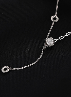 s925纯银小蛮腰项链女冷淡风