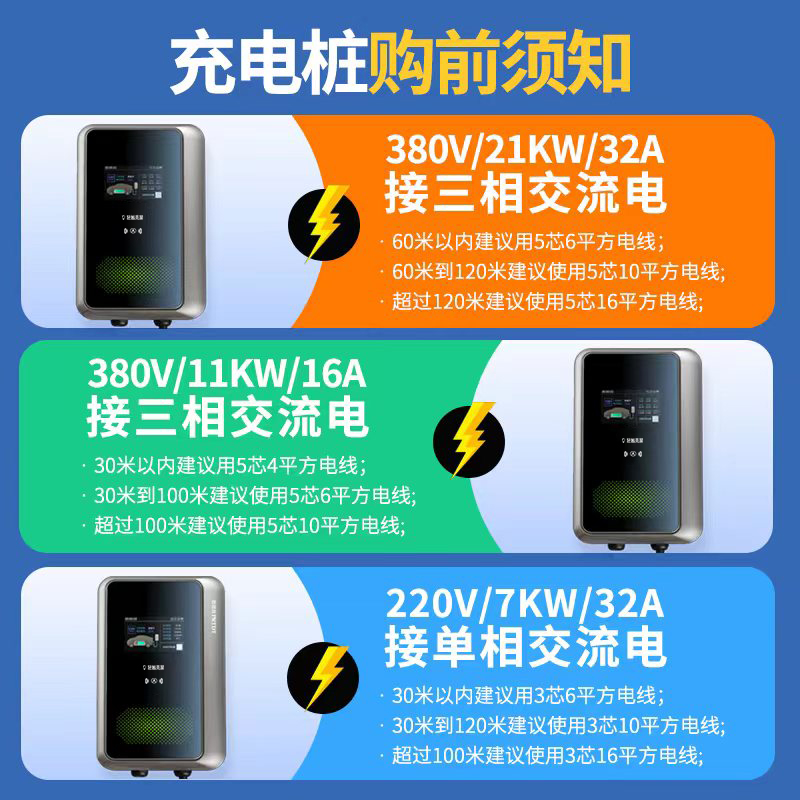 普诺得21KW11KW充电桩特斯拉modely3X新能源家用汽车交流380V快充