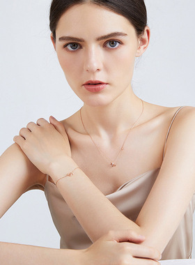 金店同款S925镶钻流星项链女