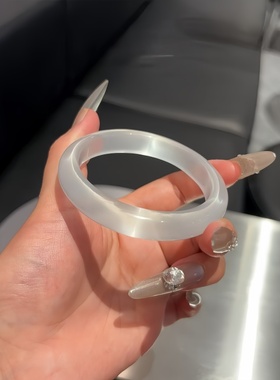 白月光冰蓝色手镯女高冰透高级感