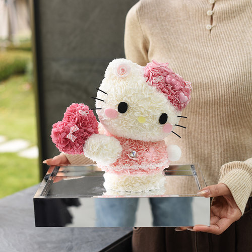 520送女生hellokitty永生花哈喽KT凯蒂猫高级感礼盒闺蜜生日礼物 - 图3