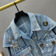 2024 autumn European short denim jacket for women