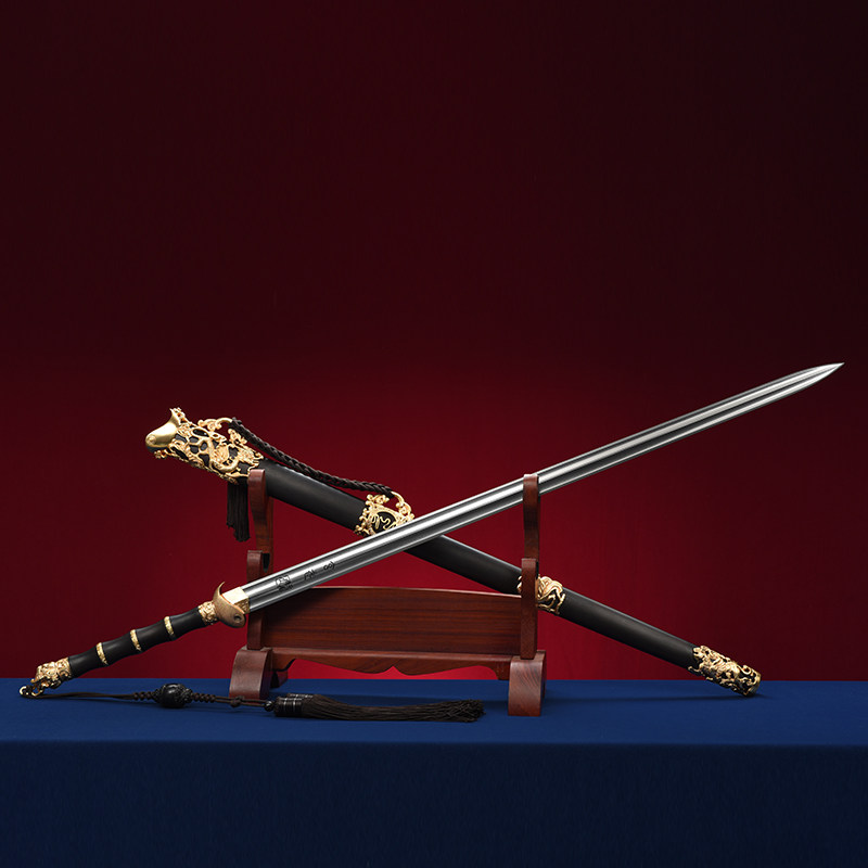 玄武剑中国工艺美术大师沈新培作品龙泉沈广隆传统宝剑未开刃_虎窝淘