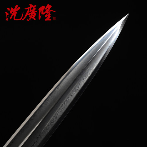 迷你小龙泉 龙泉八面短剑 花纹钢短剑 龙泉沈广隆宝剑 未开刃 - 图3