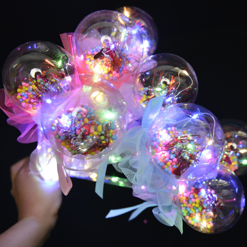 地推新款星空球魔法棒闪光波波球仙女棒发光玩具地摊夜市儿童广场,淘宝优惠券,粉丝福利购,淘宝优惠卷