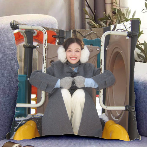 李兰迪周边双面抱枕人物照片同款靠枕靠垫带枕芯枕头套礼物可定制 - 图1