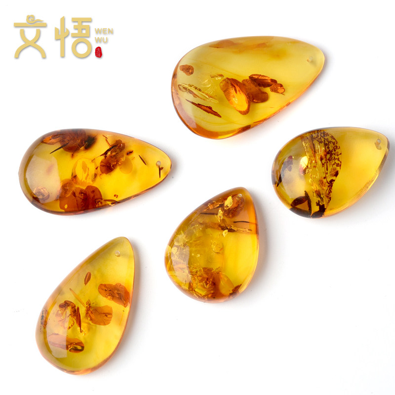 天然蜜蜡花泊吊坠时光原矿毛衣链 文悟项坠/吊坠