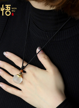 可打开空瓶吊坠原石随身挂件项链