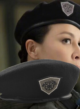 欧美范贝雷帽秋冬女士蓓蕾帽大头围女帽休闲时尚简约徽章画家帽男