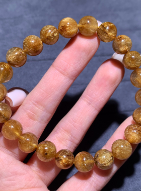 巴西天然顺发铜发晶手链浓密水晶