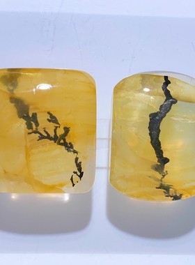 天然老矿胶花小树吊坠饰品