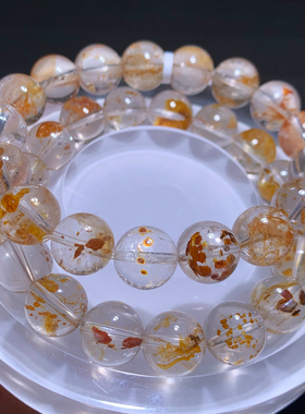 天然胶花铜矿共生矿体手链礼物女