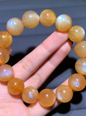 天然安德森长石单圈水晶手链饰品