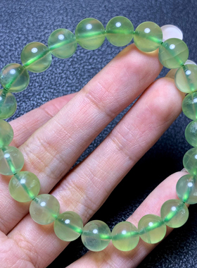 天然葡萄石手链清新祖母绿绿水晶