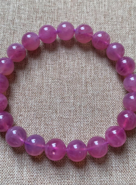 天然马达加斯紫马粉手链民族风女