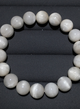 天然冰透白兔毛手串单圈女维纳斯