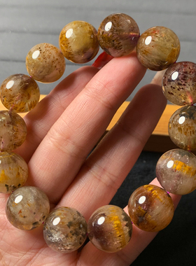 天然金钛极光手链单圈情侣手串女