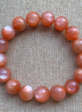 天然双色日光石手串情侣款送礼物