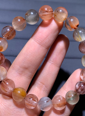 天然彩兔毛手链单圈情侣送礼物女