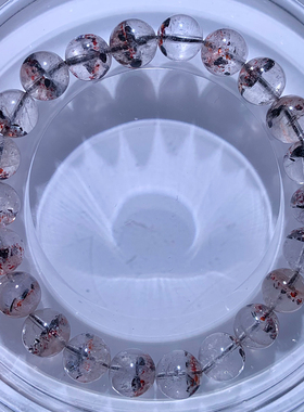 天然透体毒液超七单圈手链水晶女