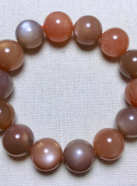 天然多宝日光石单圈手链长石手串