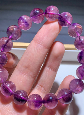 天然烟花紫超七手链饰品