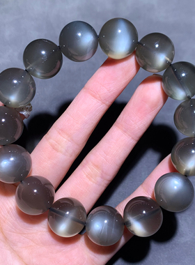 天然银月光长石单圈手链男女饰品