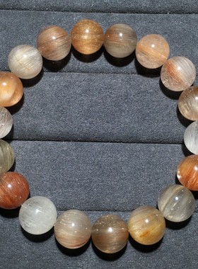 天然彩兔毛顺发单圈手链饰品礼物