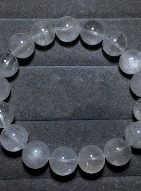 天然拉丝白兔毛水晶手链饰品男女