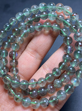 天然共生绿体阿鲁沙三圈手串