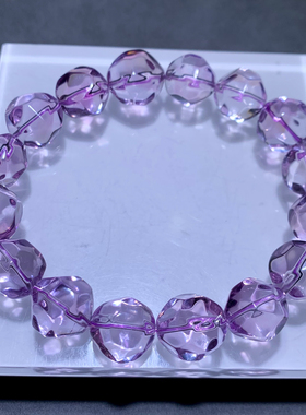 天然紫水晶菠萝珠手链玻利维亚紫