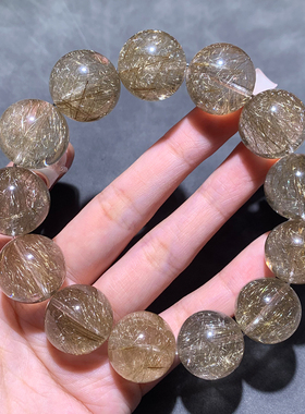 天然银发晶魔鬼发单圈手链顺发女