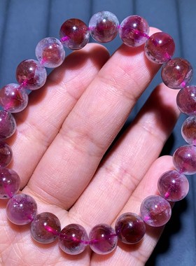 天然极光23水晶紫幽灵单圈手链女