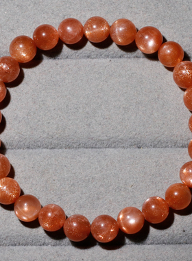 天然金砂双色日光石深橙色太阳石