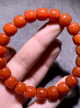天然南红玛瑙老型珠手链饰品男女