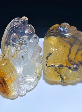 天然老矿胶花小树吊坠配饰挂件女