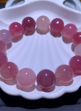 天然马粉单圈手链马达加斯水晶女