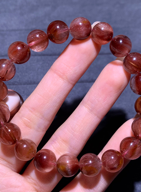 天然顺发粉紫兔毛手链礼物情侣女