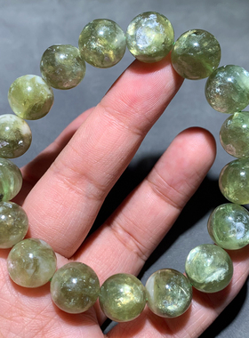 天然梦幻星云绿祖母晶云母手链女