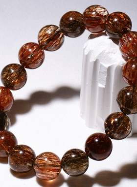 天然黑金超单圈顺发手链手串送女